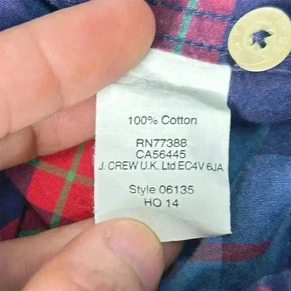 J.Crew Men's Slim Fit Plaid Button Down Shirt Size M Long Sleeve - Picture 4 of 6